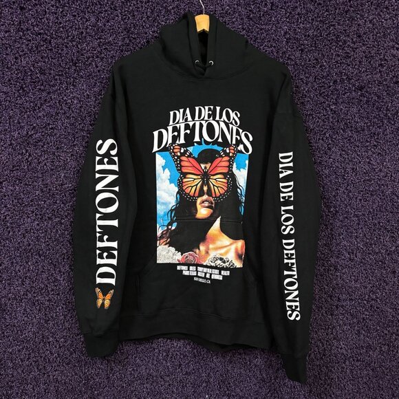 Deftones Dia de los Deftones Rock Show Line-Up Band Hoodie L - Picture 1 of 4